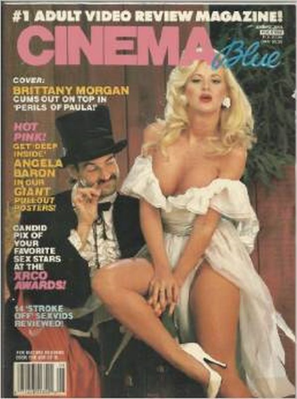 CINEMA BLUE magazine side cover  Vol 6 # 8 August 1989
