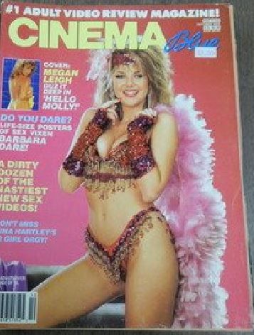 CINEMA BLUE magazine side cover  Vol 6 # 10 October 1989