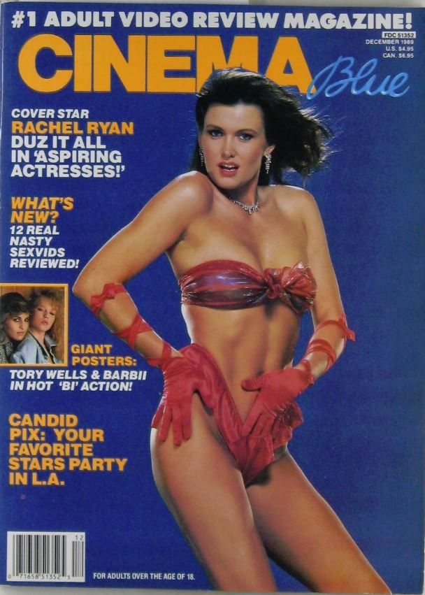 CINEMA BLUE magazine side cover  Vol 6 # 12 December 1989