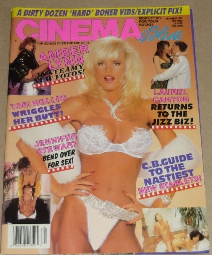 CINEMA BLUE magazine side cover  Vol 8 # 12 December 1991