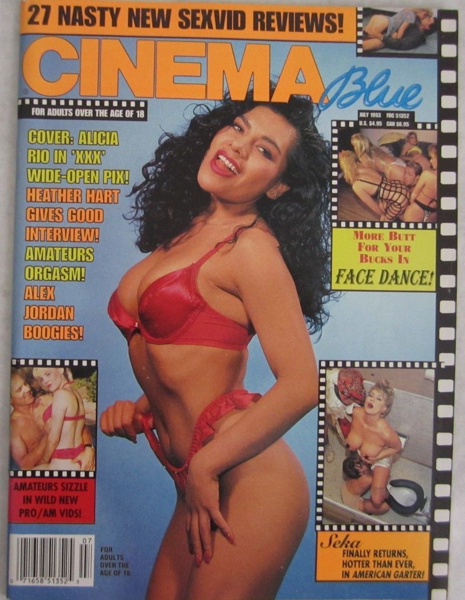 CINEMA BLUE magazine side cover  Vol 10 # 7 July 1993