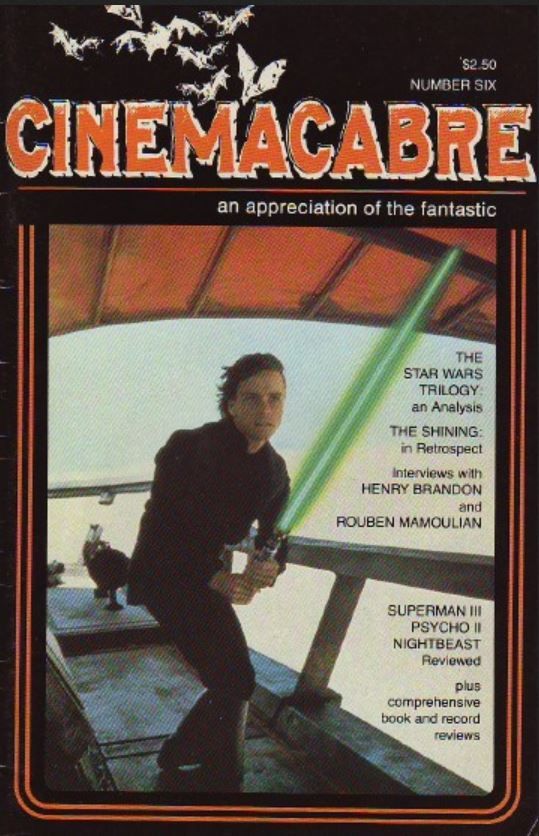 CINEMACABRE magazine side cover Issue 6  1984