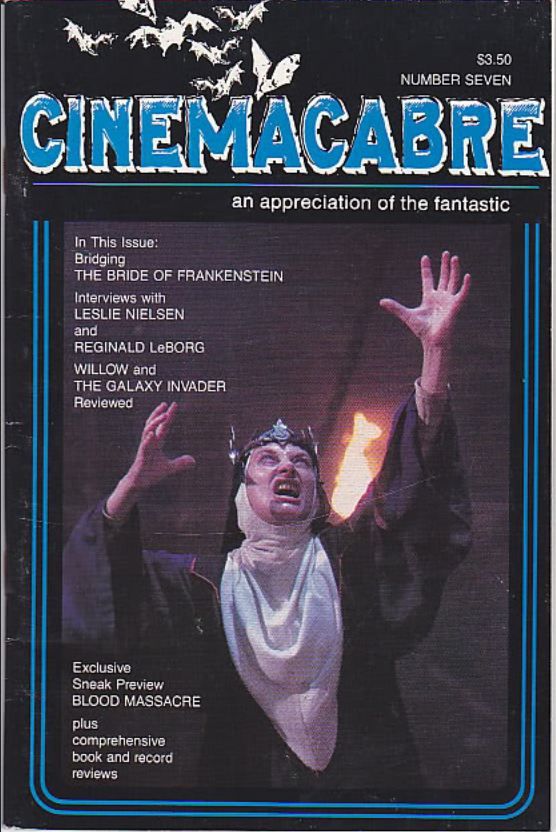CINEMACABRE magazine side cover Issue 7  1988