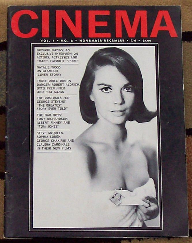 CINEMA (Ca) magazine side cover  Vol 1 No 6 November/December 1963