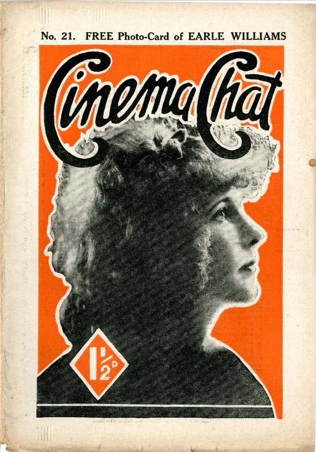 CINEMA CHAT magazine side cover Issue 21 13 October 1919