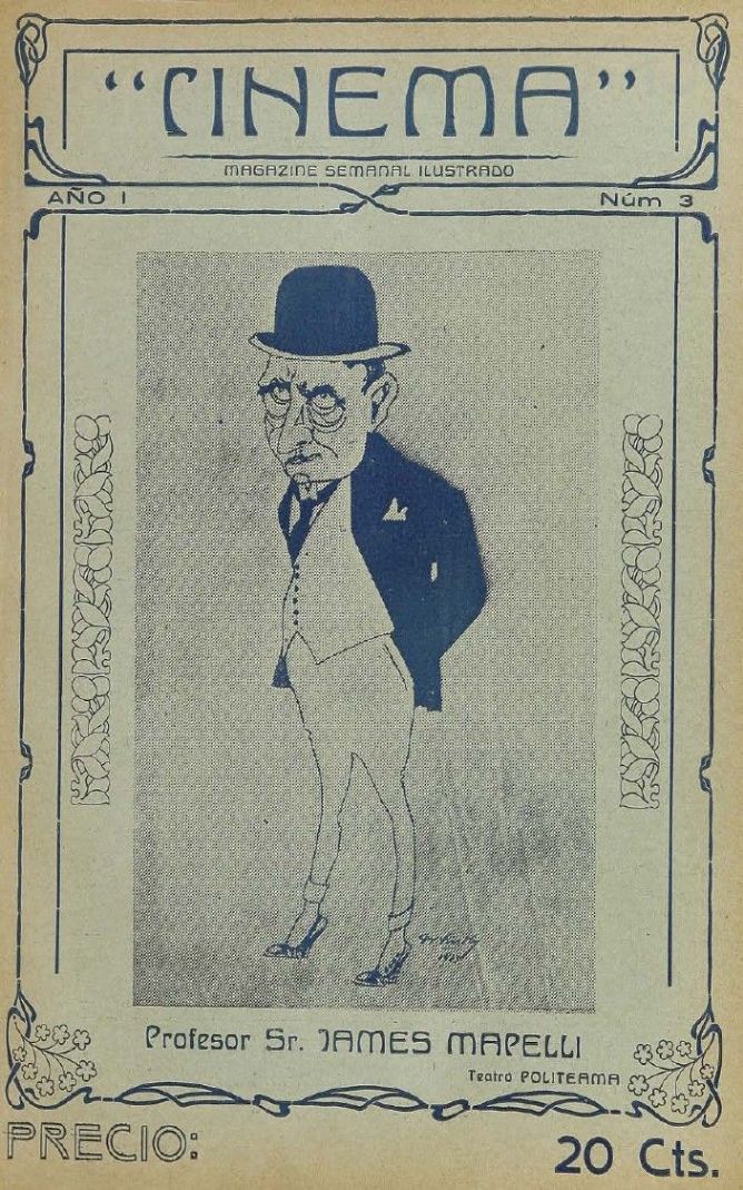 CINEMA (CHILE) magazine side cover Issue 3 12 December 1913