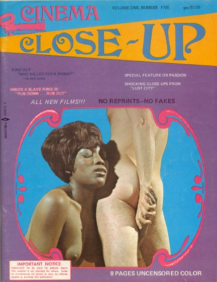 CINEMA CLOSE-UP magazine side cover Issue 5  Vol 1 No 5  1970