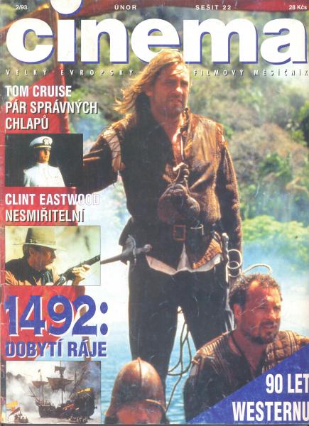 CINEMA (Cz) magazine side cover  February 1993
