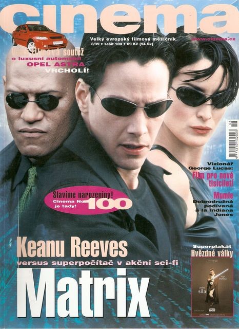 CINEMA (Cz) magazine side cover  August 1999