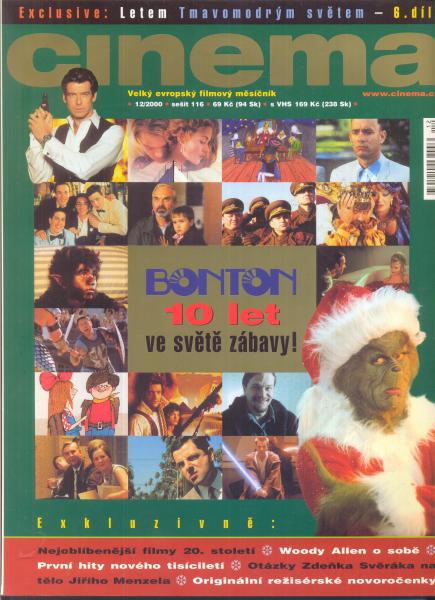 CINEMA (Cz) magazine side cover  December 2000