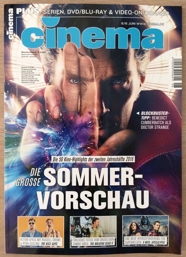 CINEMA (De) magazine side cover June 2016