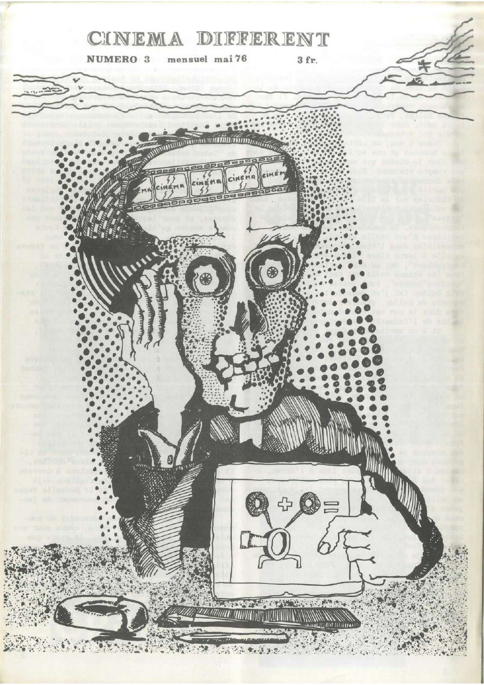 CINEMA DIFFERENT magazine side cover Issue 3  May 1976
