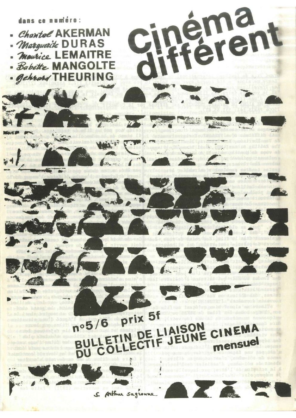 CINEMA DIFFERENT magazine side cover Issue 5-6  July/August 1976
