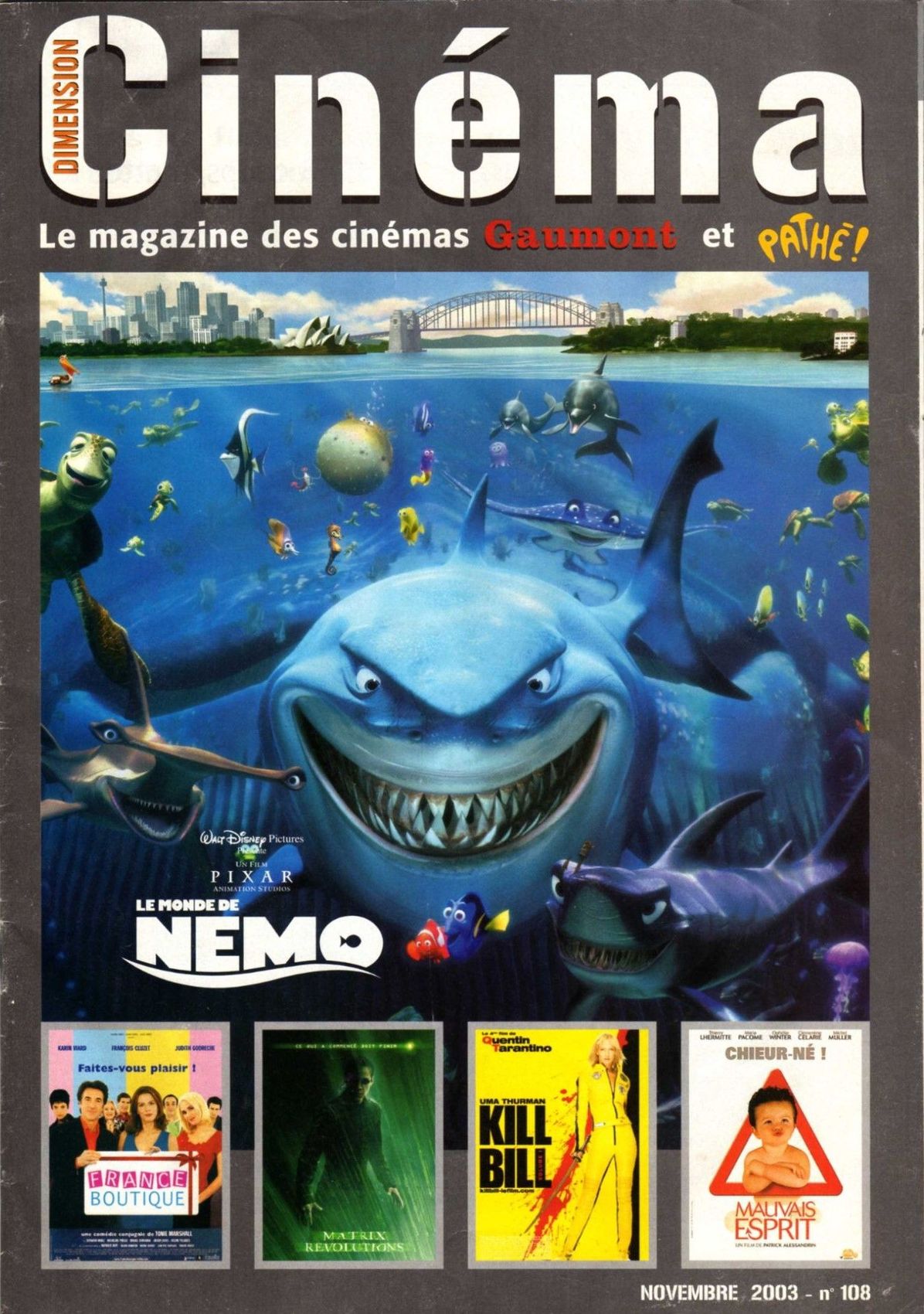 CINEMA DIMENSION magazine side cover Issue 108  November 2003