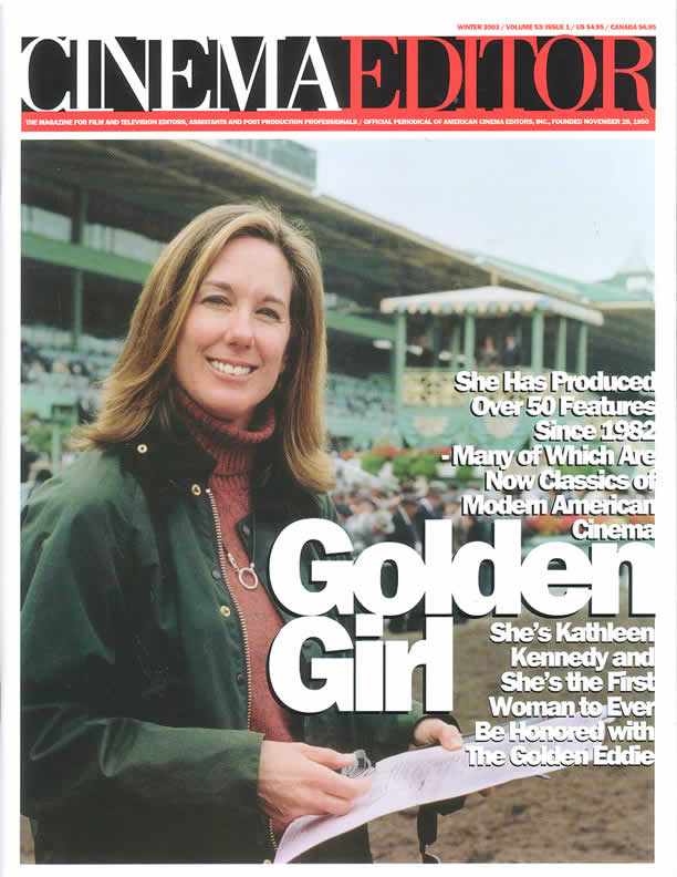 CINEMA EDITOR magazine side cover Issue 209  Vol 53 # 1 Winter 2003