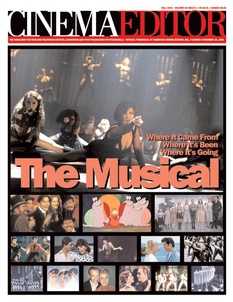 CINEMA EDITOR magazine side cover Issue 212  Vol 53 # 4 Fall 2003