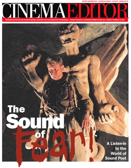 CINEMA EDITOR magazine side cover Issue 214  Vol 54 # 2 Spring 2004