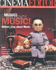 CINEMA EDITOR magazine side cover Issue 215  Vol 54 # 3/4 Summer 2004