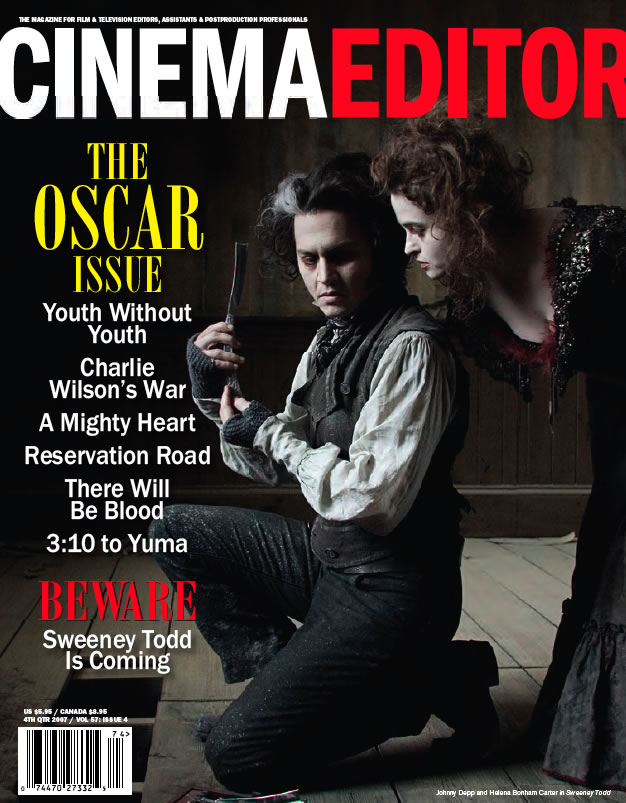 CINEMA EDITOR magazine side cover Issue 227  Vol 57 # 4  October/November/December 2007