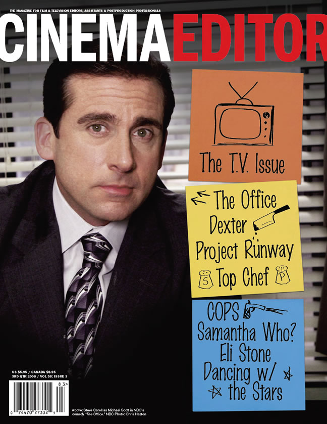 CINEMA EDITOR magazine side cover Issue 230  Vol 58 # 3 July/August/September 2008