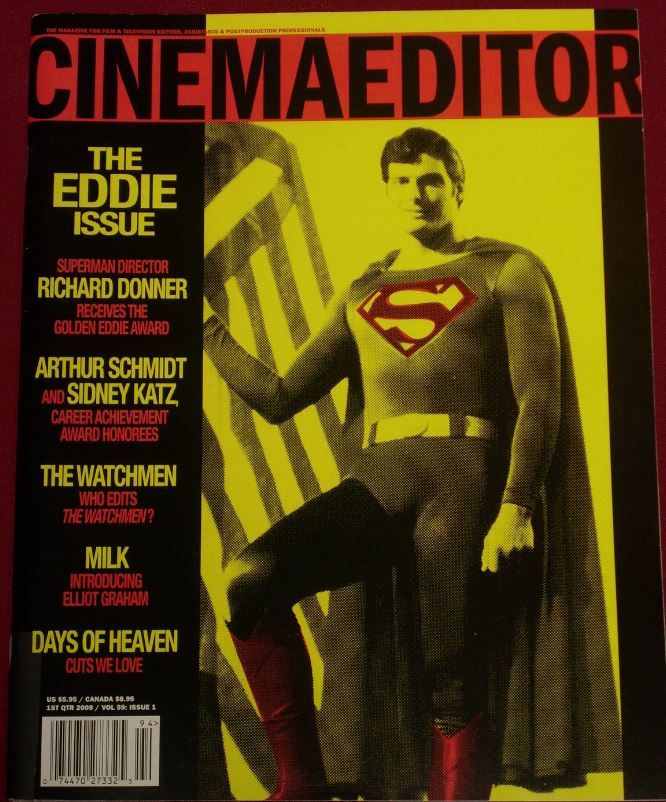 CINEMA EDITOR magazine side cover Issue 232  Vol 59 # 1 January/February/March 2009