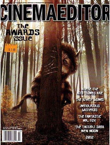 CINEMA EDITOR magazine side cover Issue 235  Vol 59 # 4 October/November/December 2009