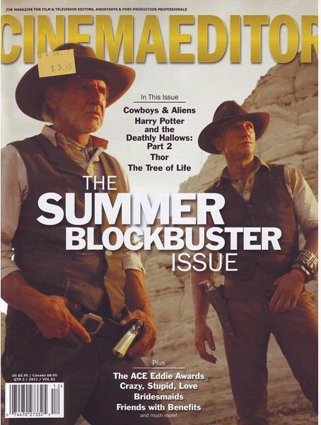 CINEMA EDITOR magazine side cover Issue 241  Vol 61 # 2 June/July/August 2011