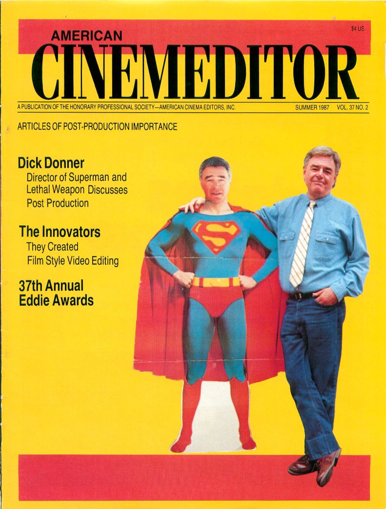 CINEMA EDITOR magazine side cover  Vol 37 No  2 Summer 1987