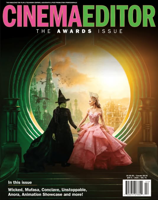 CINEMA EDITOR magazine side cover  October/December 2024