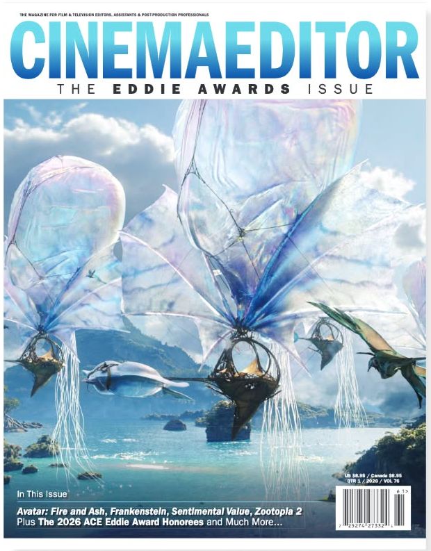 CINEMA EDITOR magazine side cover  July/September 2025