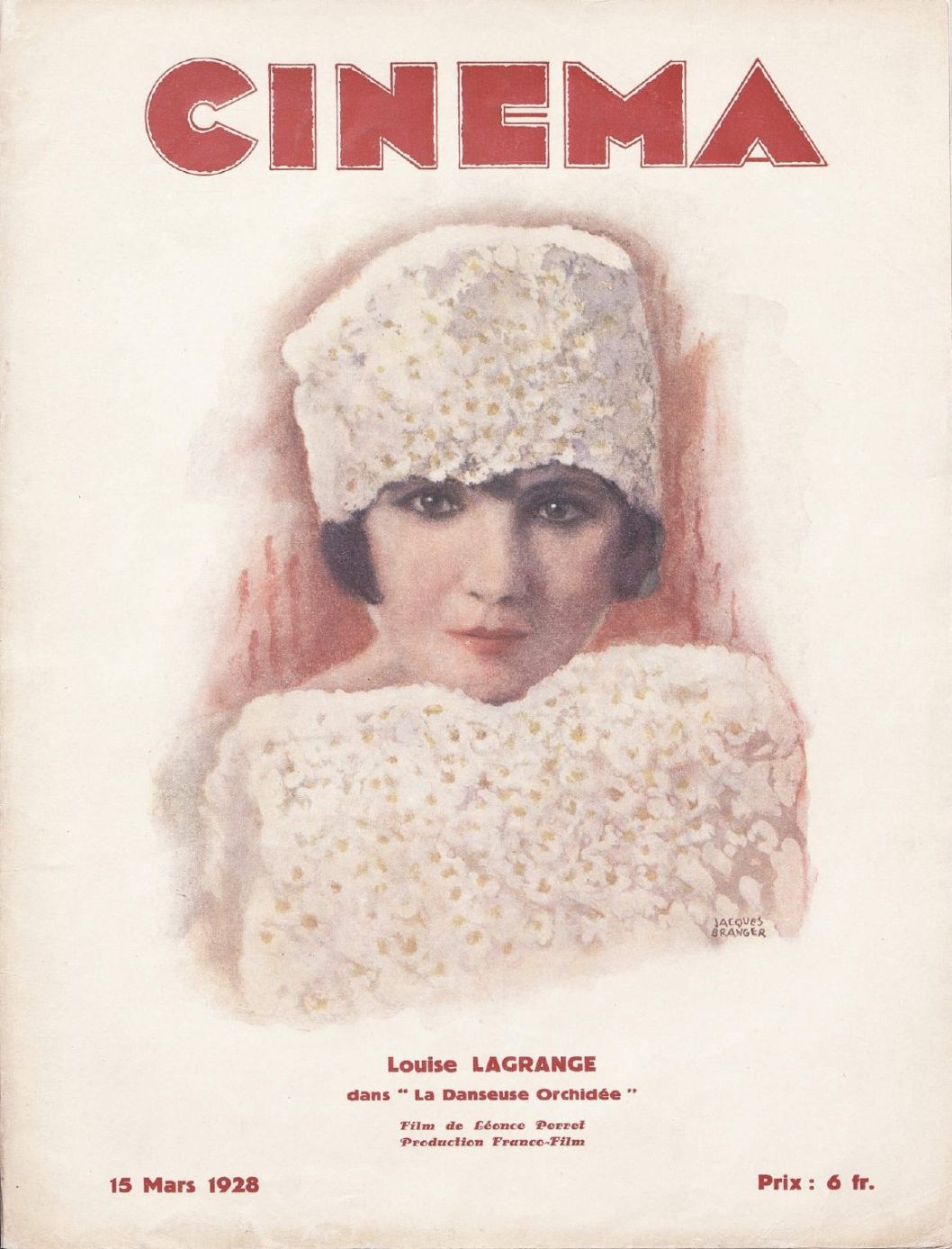 CINEMA (FR 1927) magazine side cover Issue 10 15 March 1928