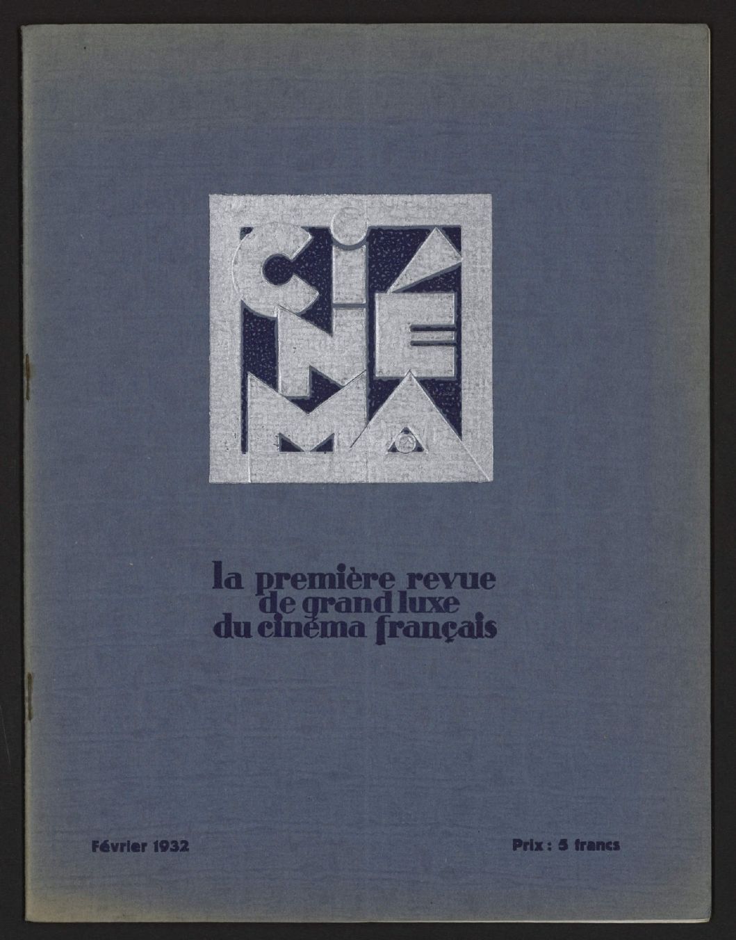 CINEMA (FR 1927) magazine side cover Issue 50  February 1932