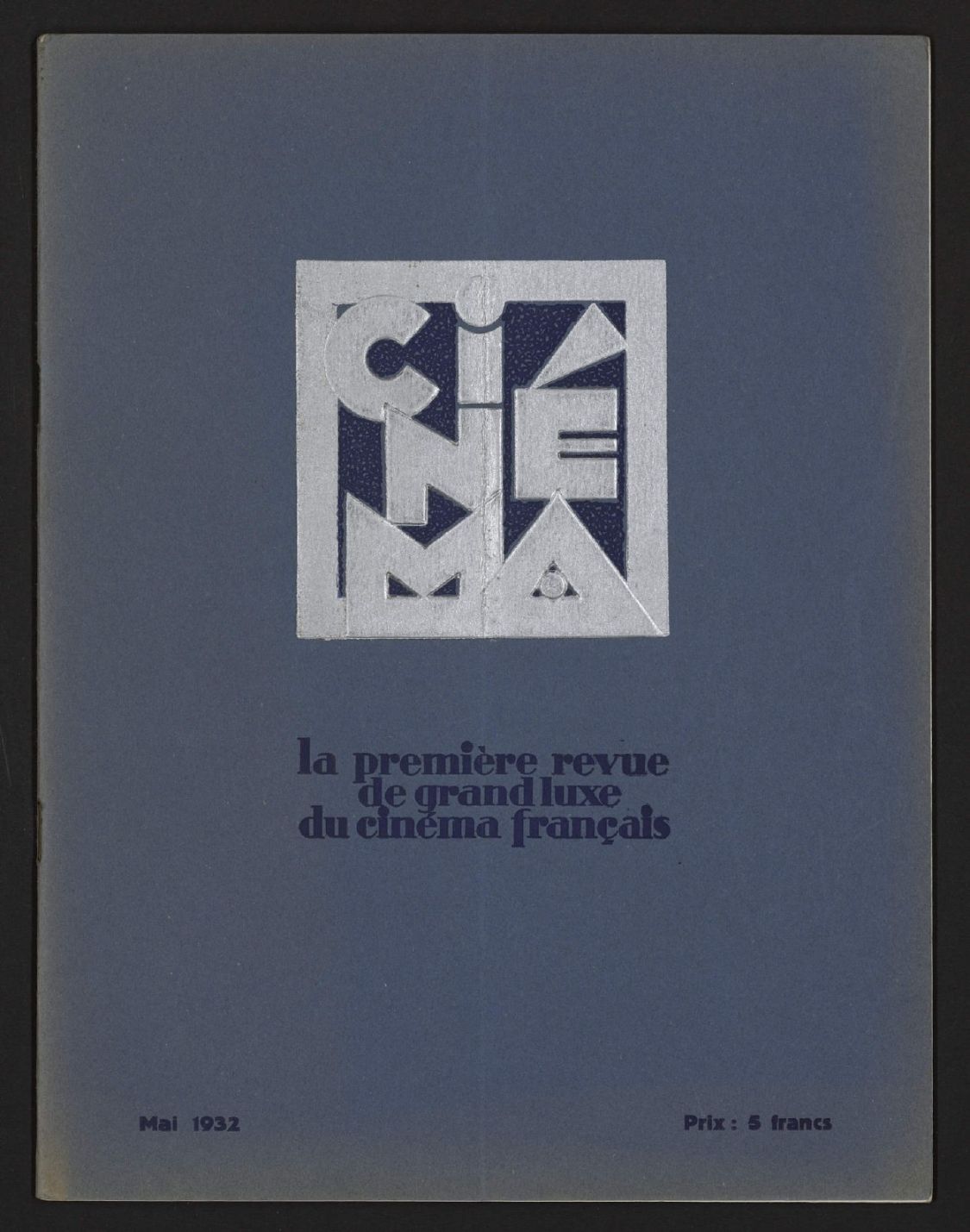 CINEMA (FR 1927) magazine side cover Issue 53  May 1932