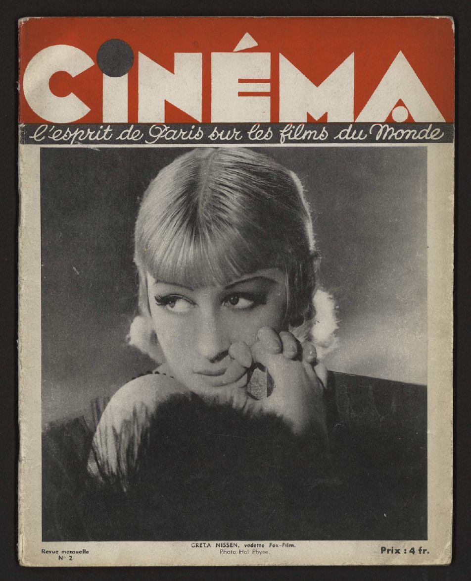 CINEMA (FR 1927) magazine side cover Issue 2  May/June 1934