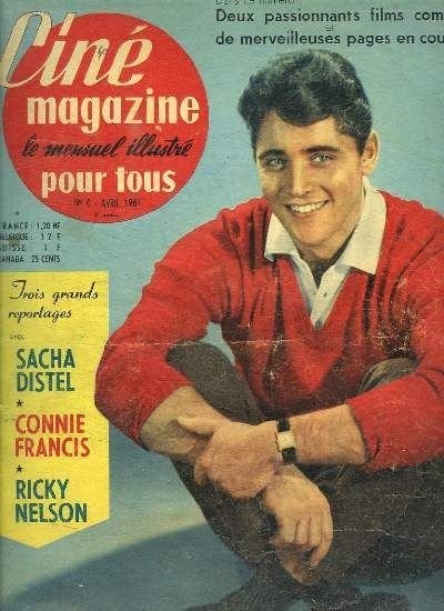 CINE MAGAZINE POUR TOUS magazine side cover Issue 4 April 1961
