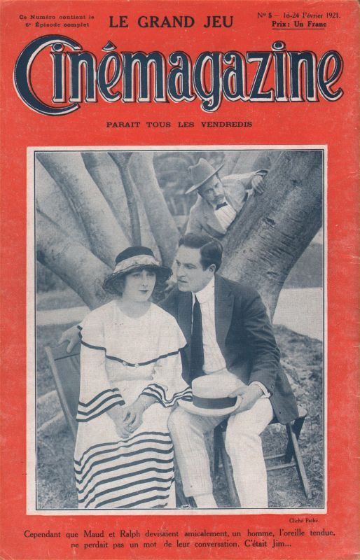 CINEMAGAZINE magazine side cover Issue 5 18 February 1921