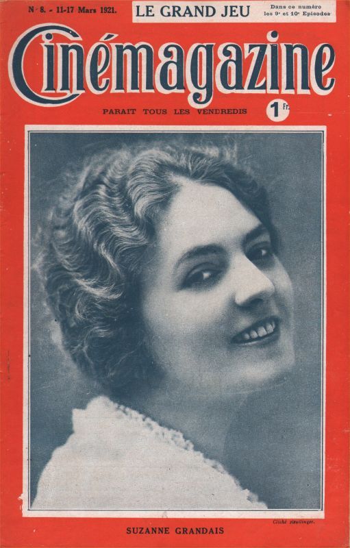 CINEMAGAZINE magazine side cover Issue 8 11 March 1921