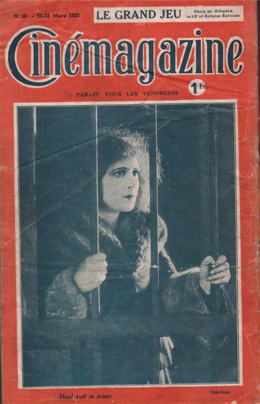 CINEMAGAZINE magazine side cover Issue 10 25 March 1921