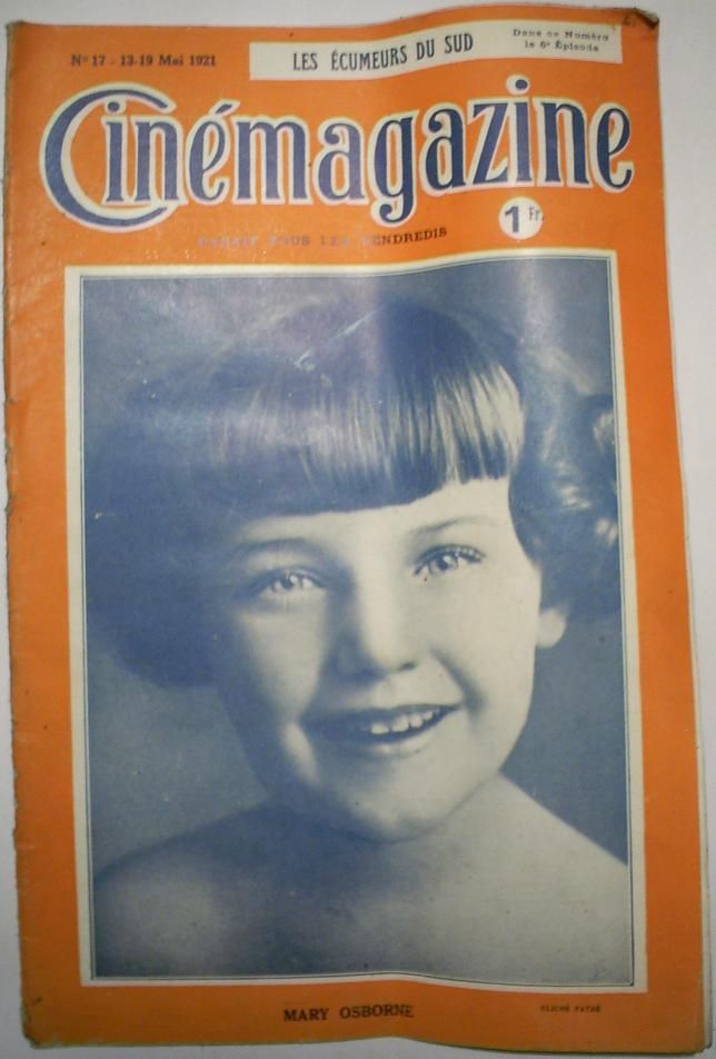 CINEMAGAZINE magazine side cover Issue 17 13 May 1921