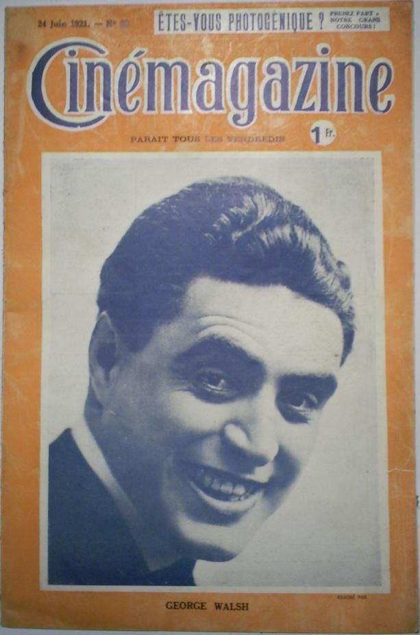 CINEMAGAZINE magazine side cover Issue 23 24 June 1921