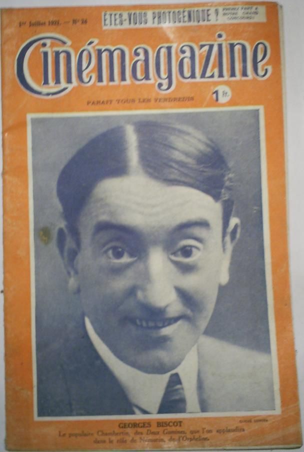 CINEMAGAZINE magazine side cover Issue 24 1 July 1921
