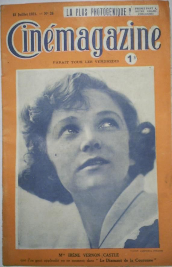 CINEMAGAZINE magazine side cover Issue 26 15 July 1921