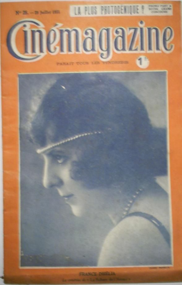 CINEMAGAZINE magazine side cover Issue 28 29 July 1921