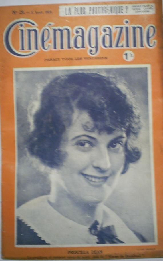 CINEMAGAZINE magazine side cover Issue 29 5 August 1921