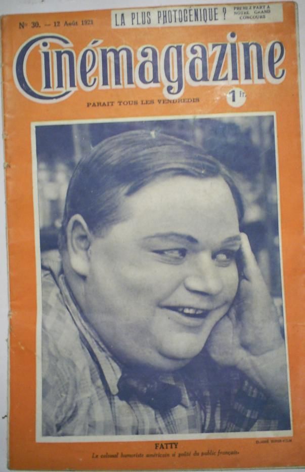 CINEMAGAZINE magazine side cover Issue 30 12 August 1921