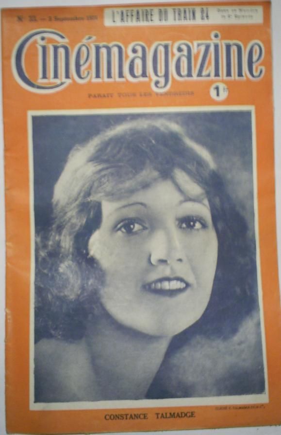CINEMAGAZINE magazine side cover Issue 33 2 September 1921