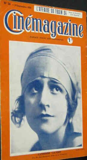 CINEMAGAZINE magazine side cover Issue 34 9 September 1921