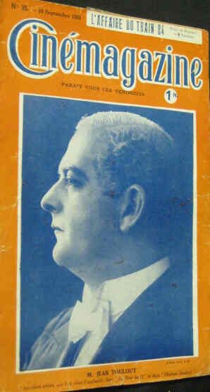 CINEMAGAZINE magazine side cover Issue 35 16 September 1921