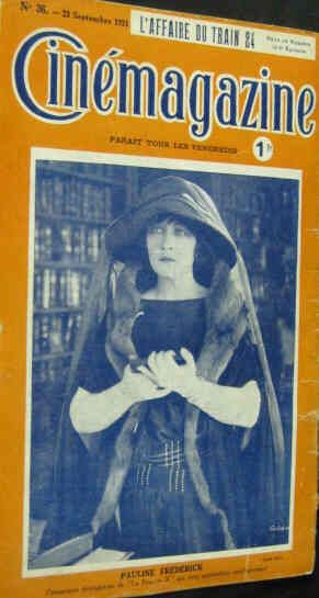 CINEMAGAZINE magazine side cover Issue 36 23 September 1921