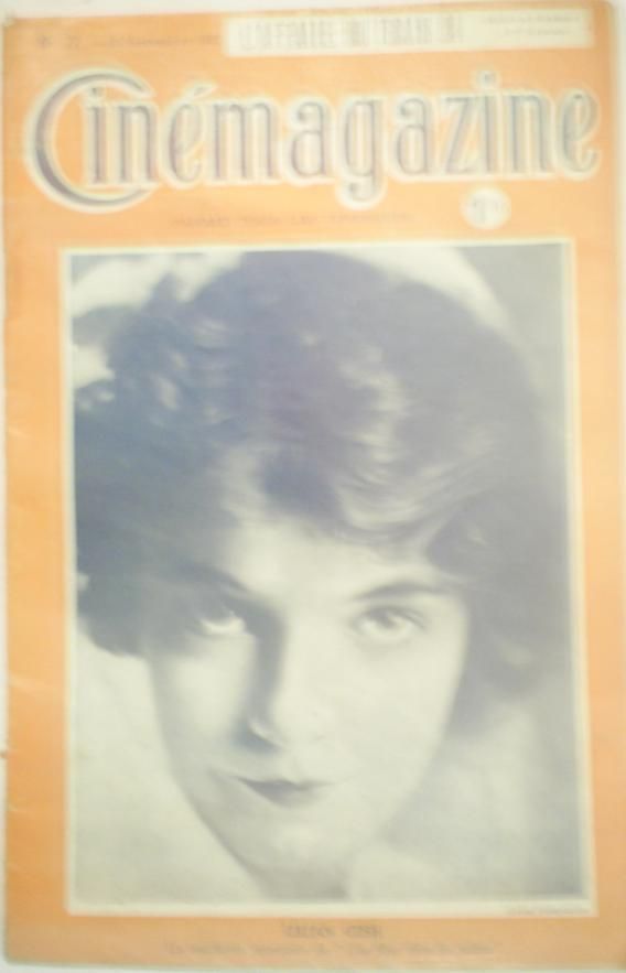 CINEMAGAZINE magazine side cover Issue 37 30 September 1921
